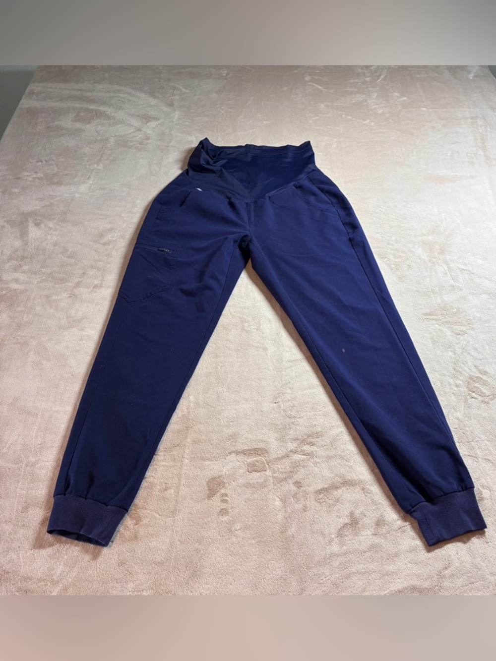 FIGS Zamora Maternity Jogger Scrub Pants Navy Utility Women’s S Stretch Waist